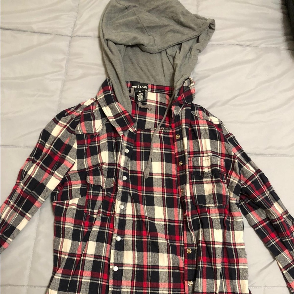 Hooded button down